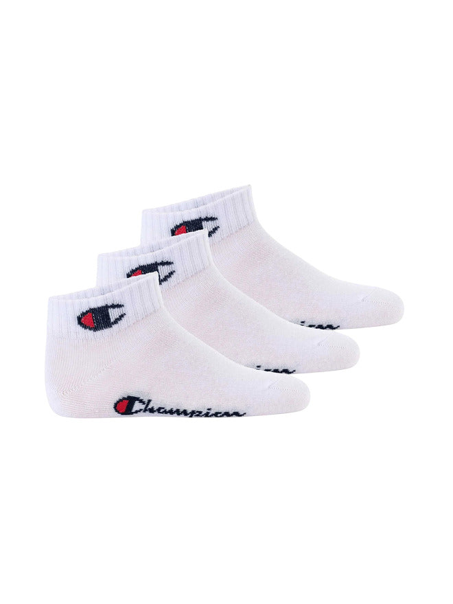 Champion 3pk Quarter Socks Chaussettes Blanches Enfant