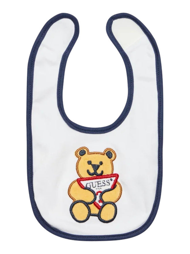 Guess Baby Bavaglino Bianco Blu Bambini