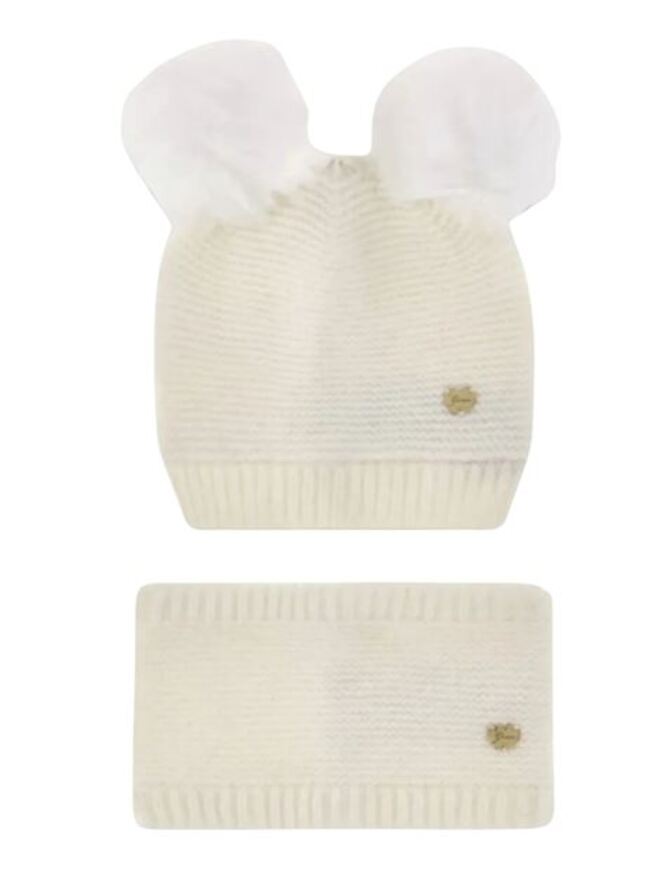 Guess Kids Set 2 Pezzi Cappello e Fascia Bianca Bambina