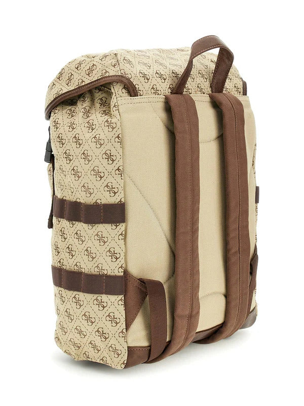 Guess Zaino Logato Beige Marrone