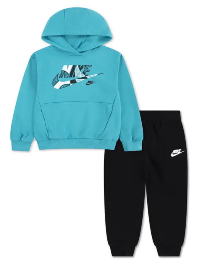 Ensemble survêtement Nike New Outside Turquoise Noir Enfants