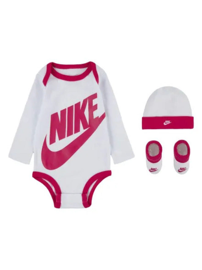 Nike Sportswear Ensemble Futura Complet 3 Pièces Blanc Fuchsia Enfant