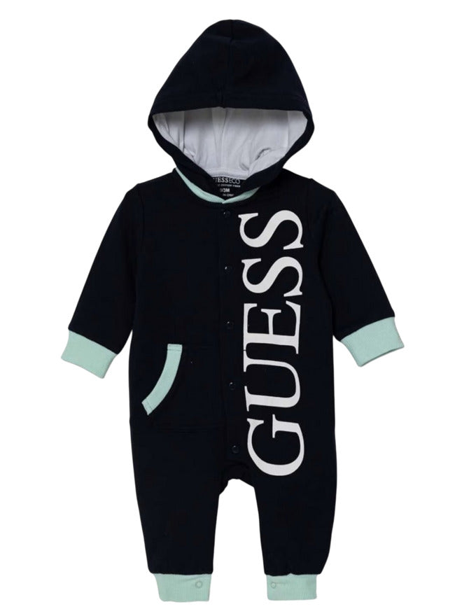 Guess Baby Grenouillère à Capuche Nouveau-né Bleu Vert Enfants