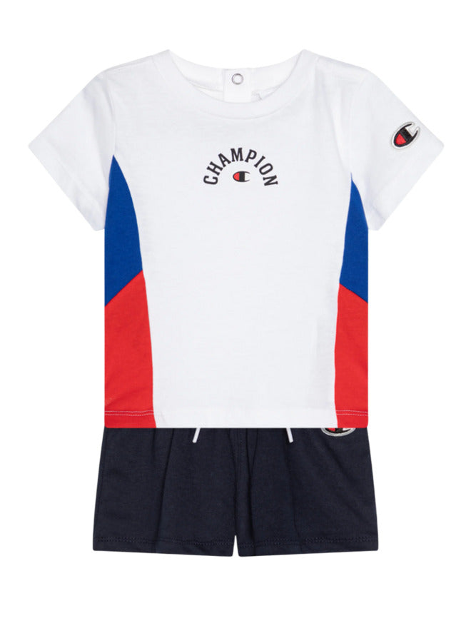 Champion Authentic Completo Bianco Blu Bambino