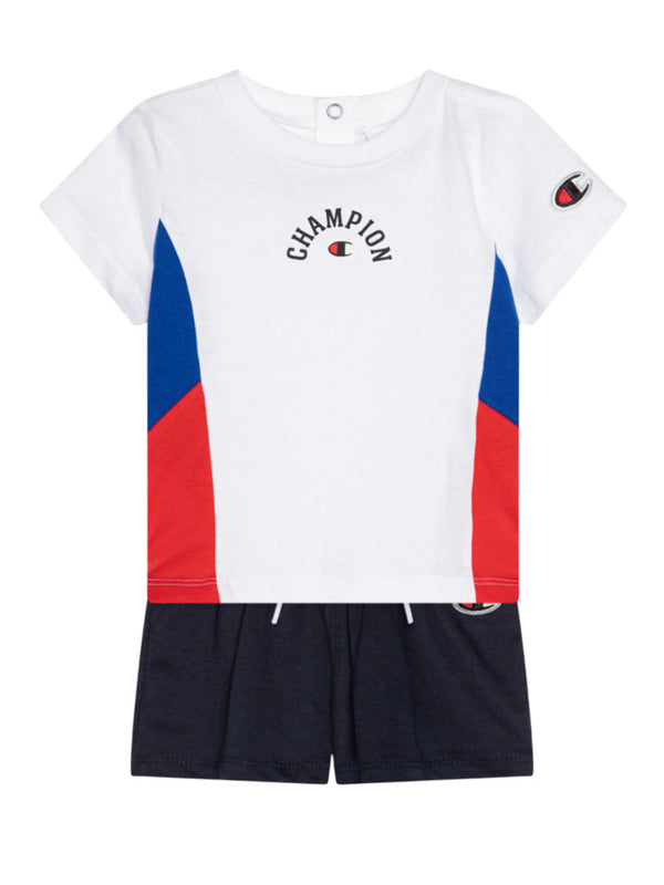 Champion Authentic Completo Bianco Blu Bambino