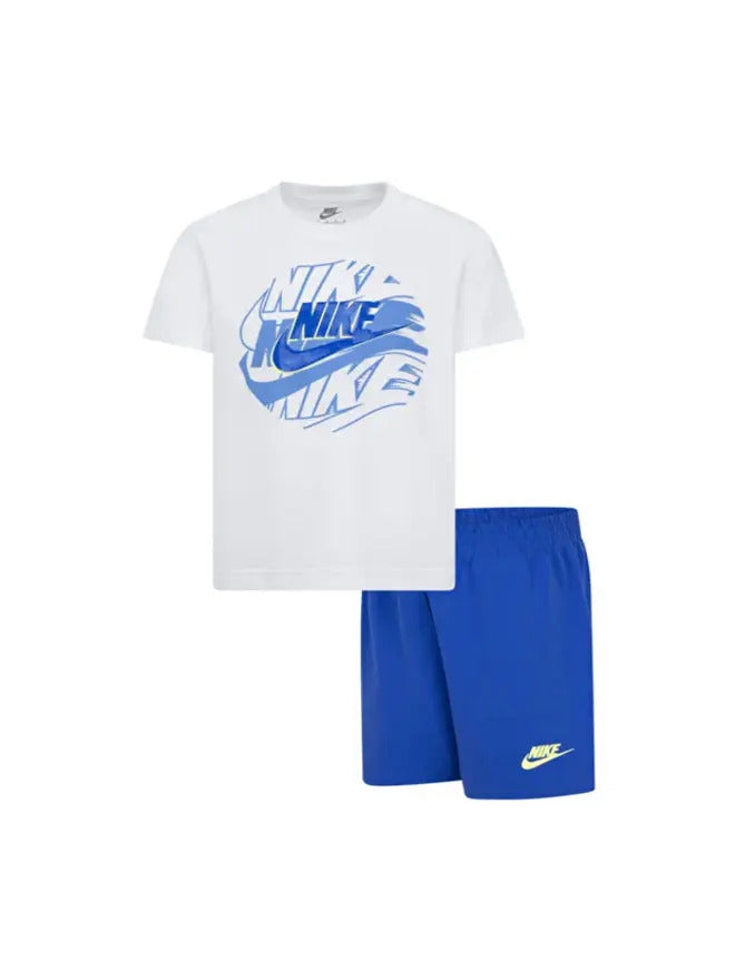 Nike Sportswear On The Move Jersey Jr Completo Blu Bianco Bambino