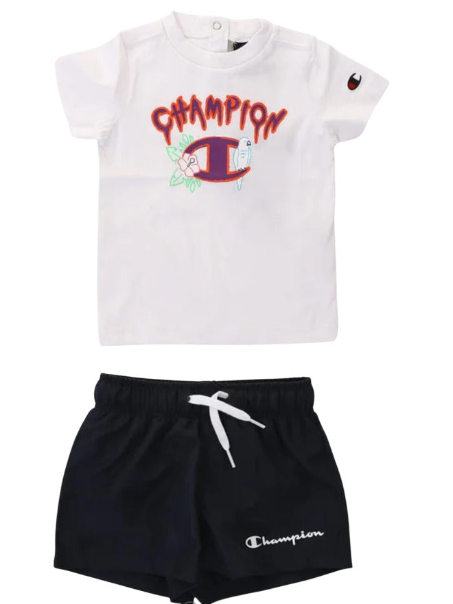 Ensemble Champion blanc et noir pour enfant
