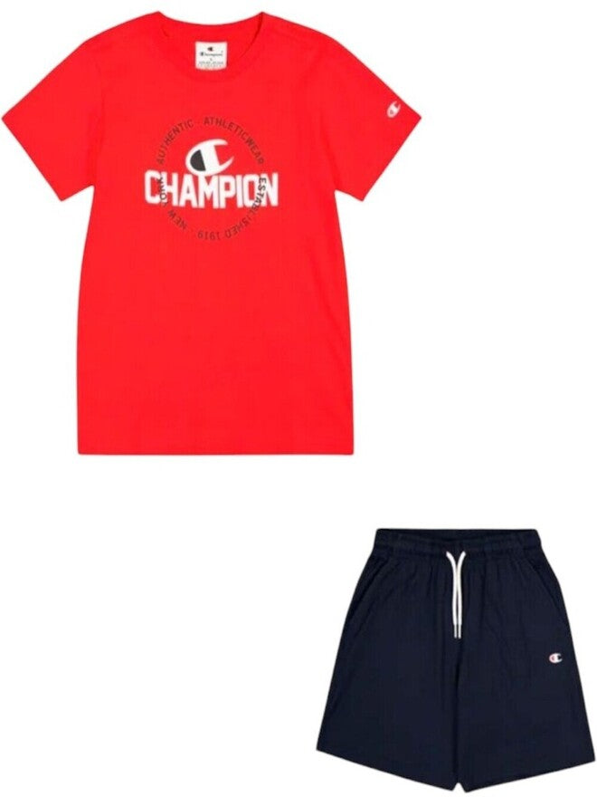 Champion Legacy Graphic Completo 2 Pezzi Rosso Blu Bambino