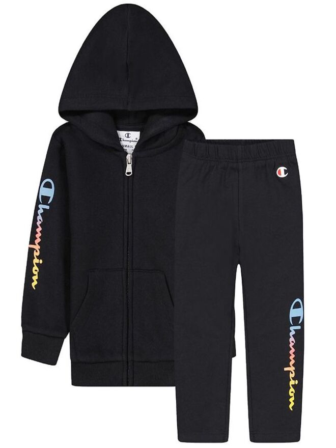 Champion Infants Completo Tuta Nero Bambina