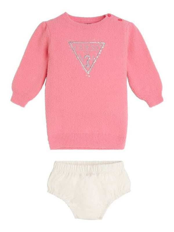 Guess Baby Set 2 Pezzi Rosa Bianco Bambina