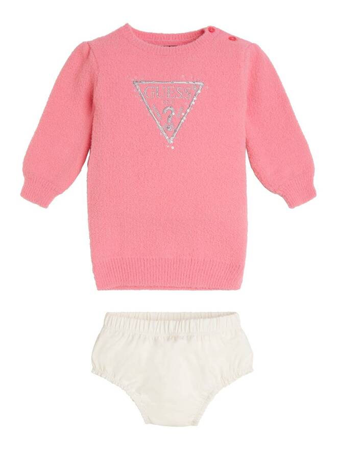 Guess Baby Set 2 Pezzi Rosa Bianco Bambina