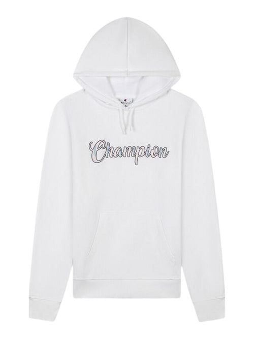 Champion Felpa Con Cappuccio Bianca Donna