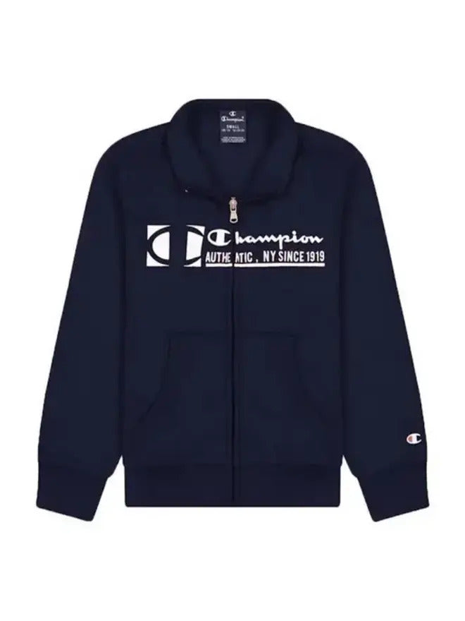 Champion Sweat-shirt Zippé Bleu Enfants Garçons