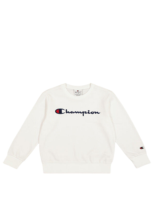 Sweat-shirt ras du cou Champion Icons blanc enfant