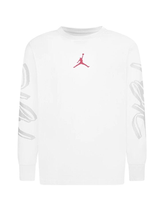 Jordan Flight Felpa Girocollo Bianca Bambini Ragazzi
