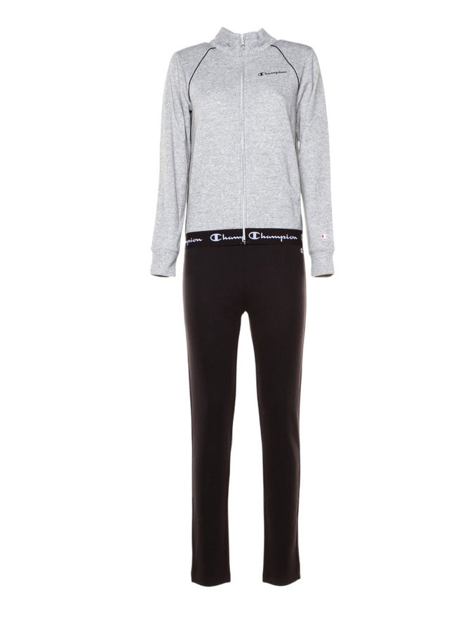 Champion Sweatsuit P-E Completo Tuta Grigio Nero Donna