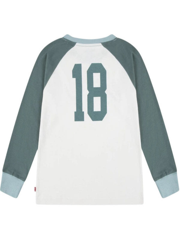 Levi's Kid Sweat-shirt Col Rond Vert Blanc Enfants Garçons