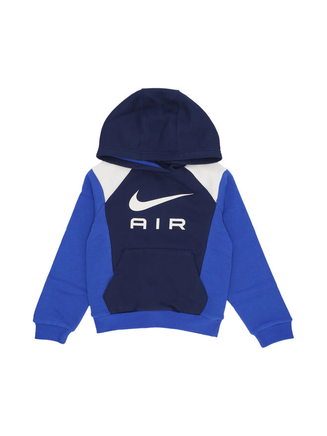 Nike Felpa Blu Cappuccio Ragazzo Air Logo Hoodie