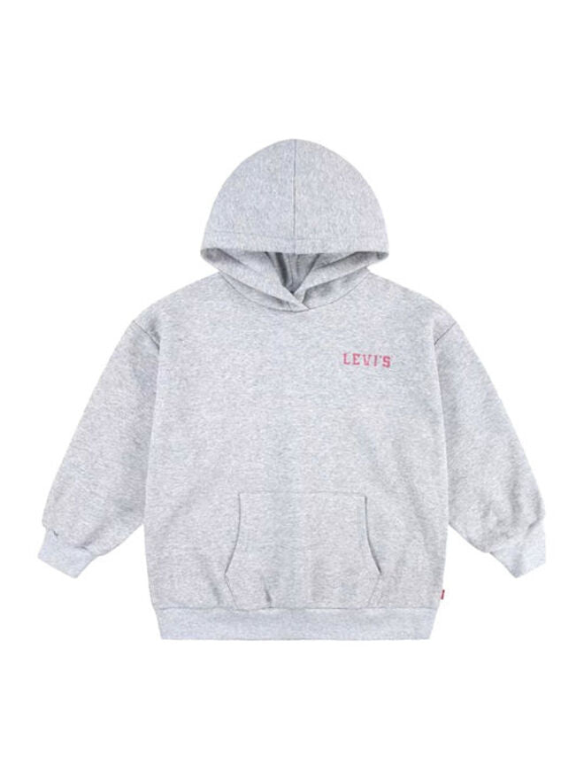 Levi's Kids' Hoodie Felpa Con Cappuccio Grigia Bambina