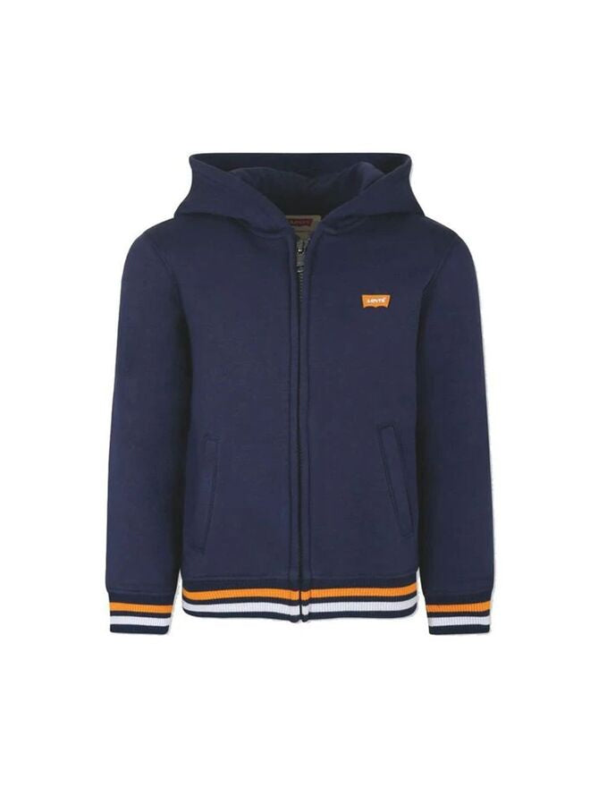Levi's Kids Sweat-shirt à capuche zippé bleu marine pour enfants