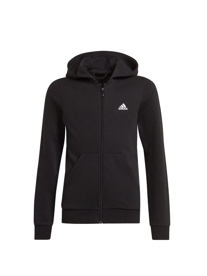 Adidas Performance Sweatshirt à Capuche Zippée Noire Enfants