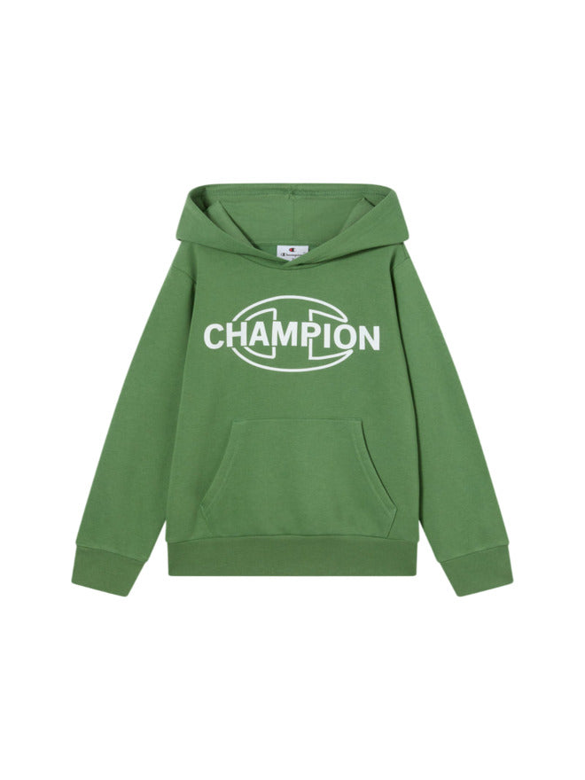 Champion Graphic Felpa Con Cappuccio Verde Bambini Ragazzi