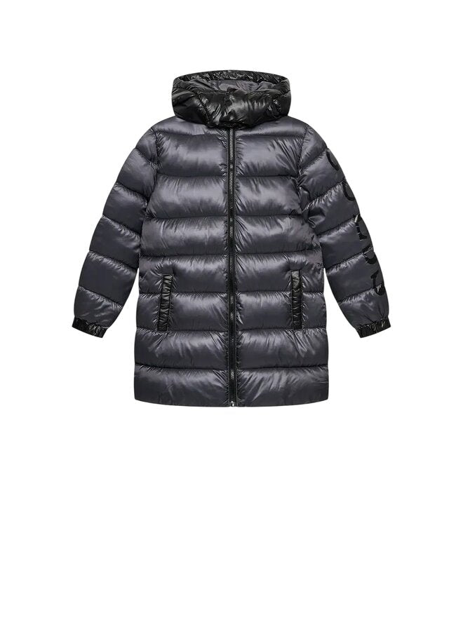 Guess Hooded Padded Giubbotto Nero bambini Ragazzi