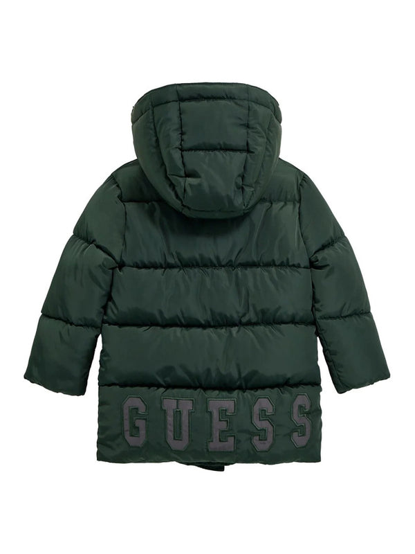 Guess Giubbotto matelassé à capuche à manches longues vert Enfant