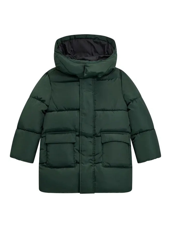 Guess Giubbotto matelassé à capuche à manches longues vert Enfant