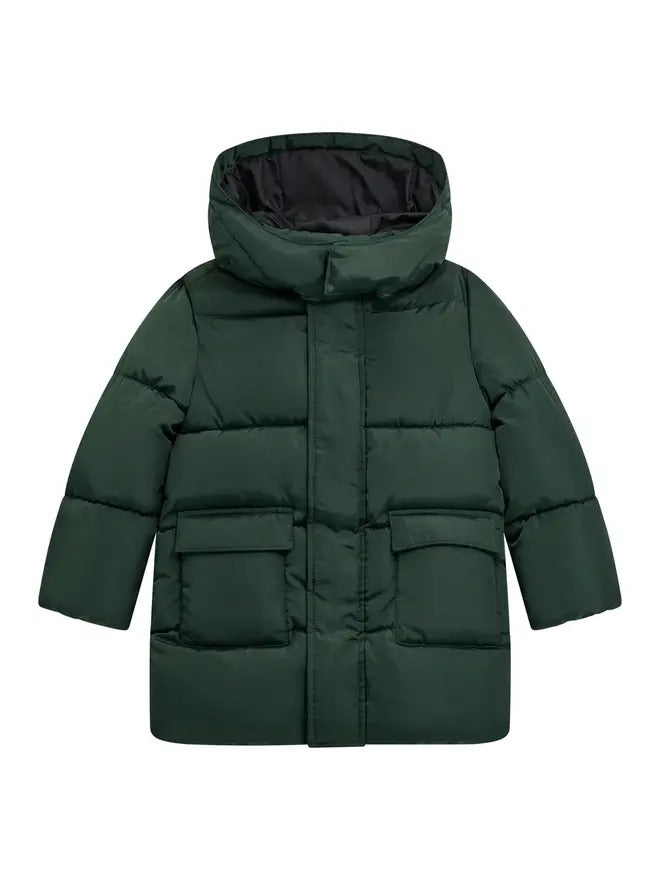 Guess Giubbotto matelassé à capuche à manches longues vert Enfant