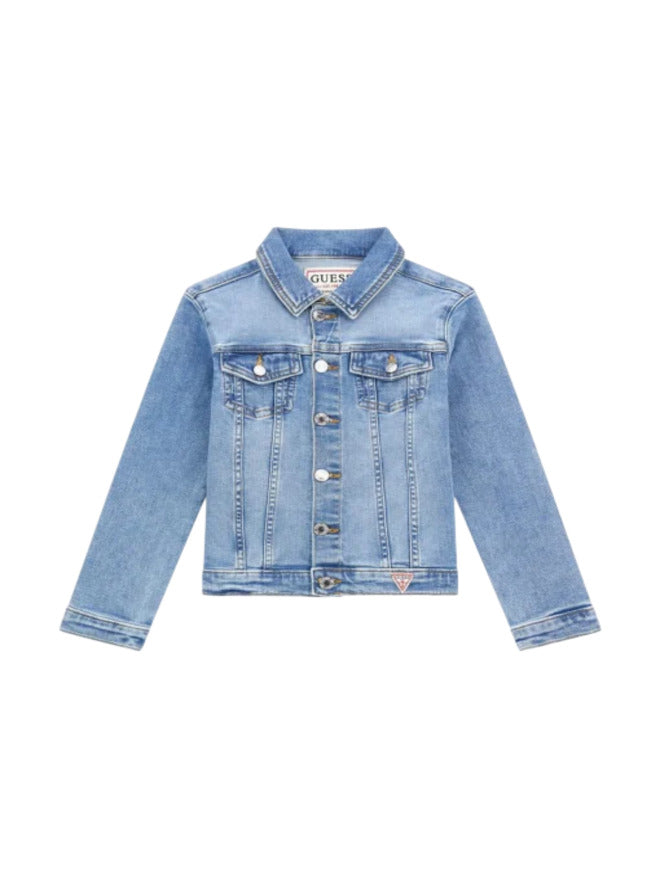 Guess Kids Blouson en Jean Bleu Clair Enfant
