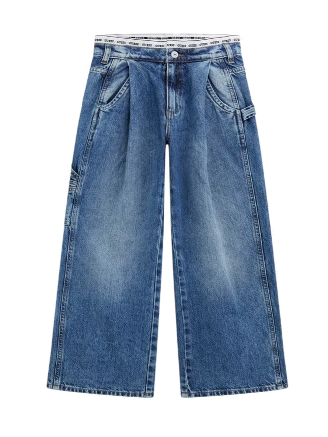 Guess Jeans a Palazzo Blu Denim Bambine Ragazze