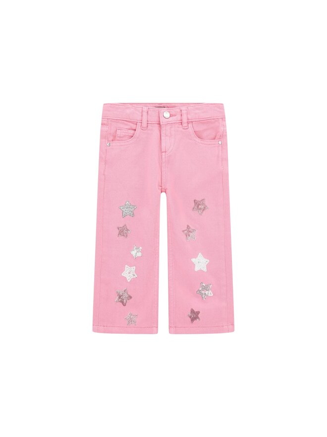 Guess Kids Jeans Rosa Denim Con Strass Bambina