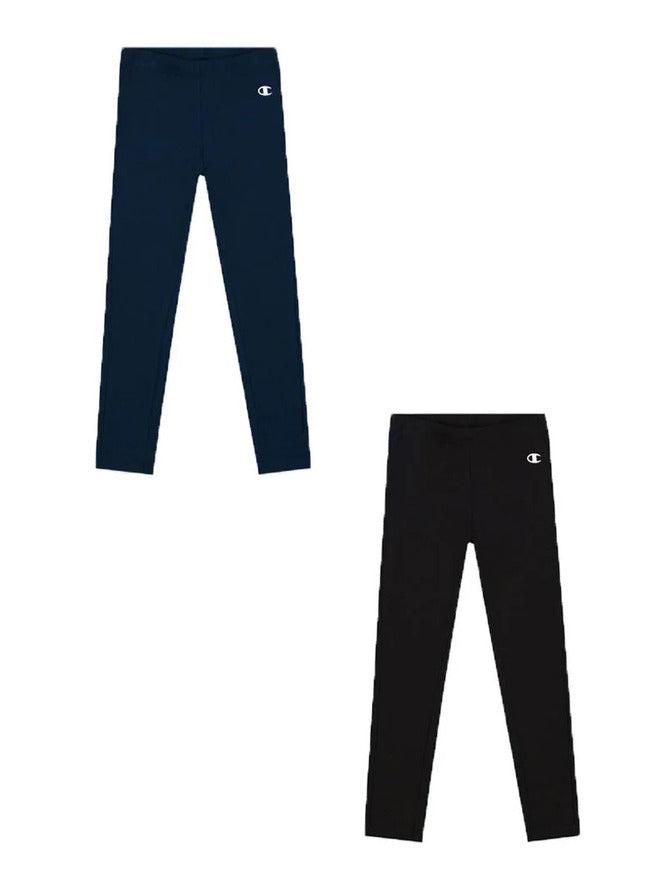 Champion Legacy 2Pack Leggings Blu Nero Bambina