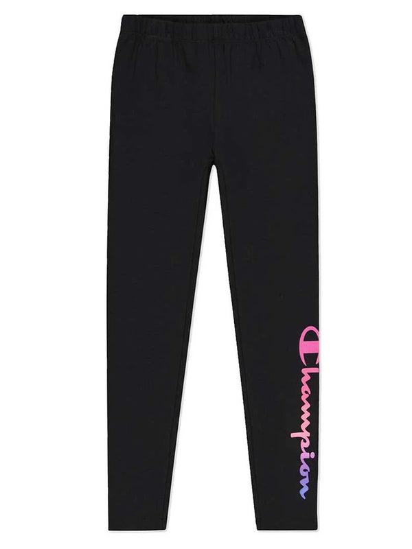 Champion Leggings Nero Con Stampa Multicolore Bambine Ragazze