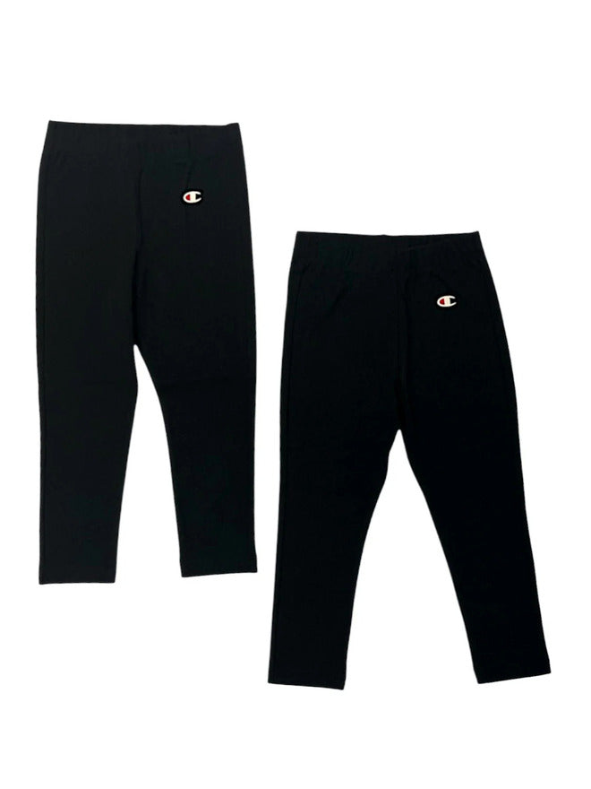Champion Lot de 2 Leggings Noirs Filles