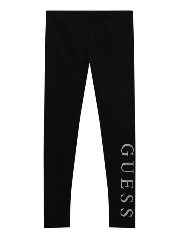 Guess Leggings Noir Argent Filles