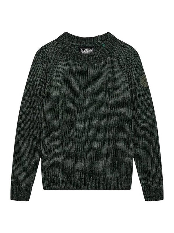 Guess Maglione Girocollo Verde Bambini Ragazzi