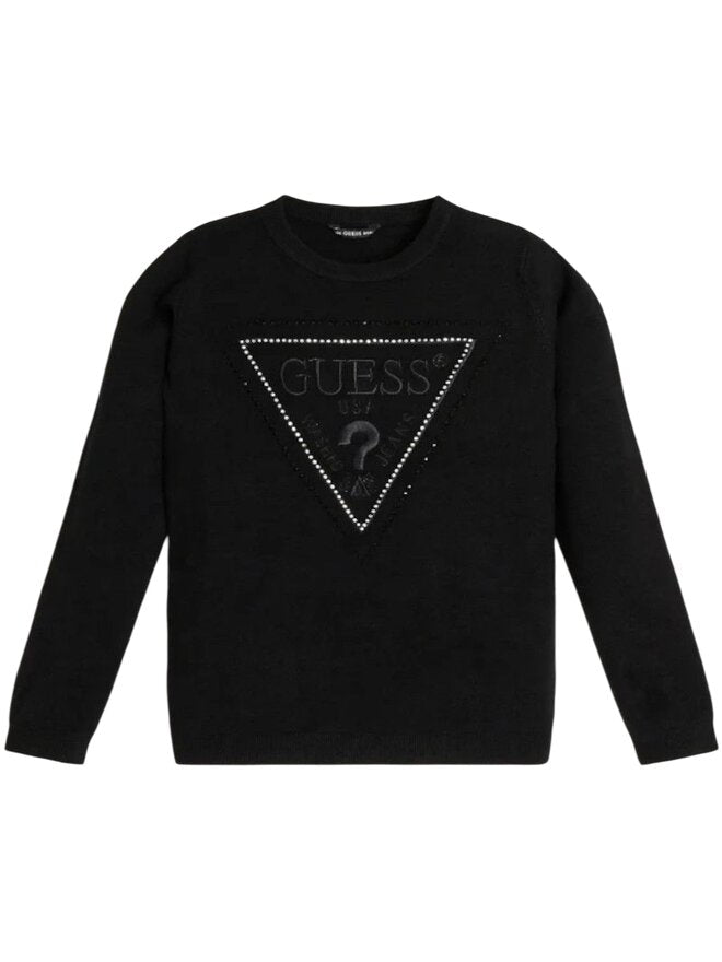 Guess Pull Ras-du-cou Noir Fillette