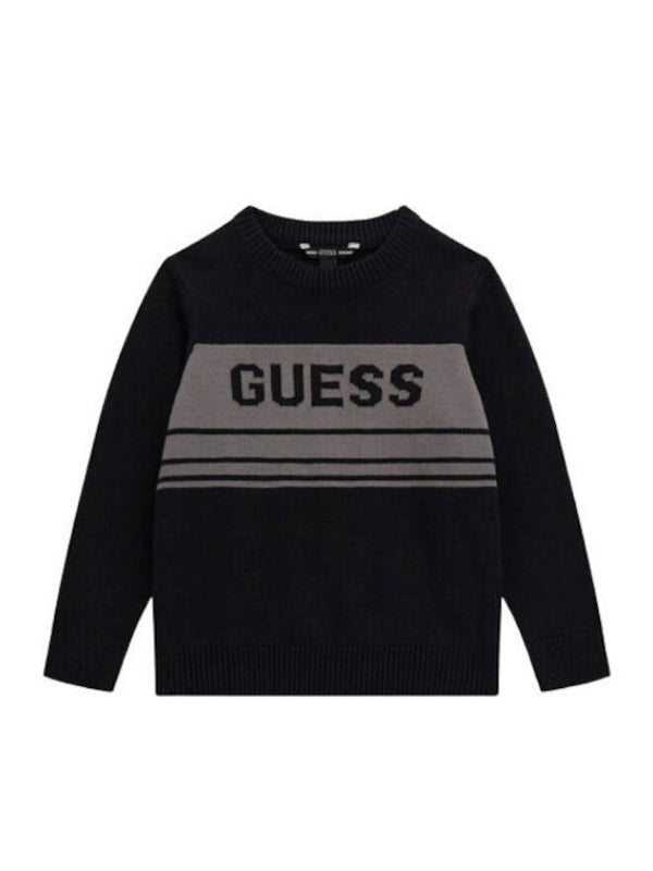 Guess Maglioncino Girocollo Nero Grigio Bambini