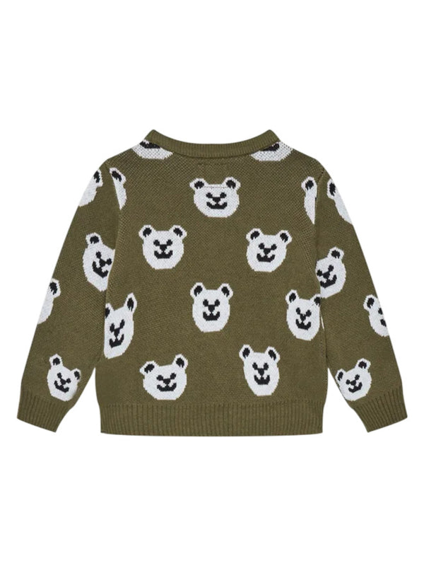 Guess Kids Pull ras-du-cou Vert Blanc Enfant