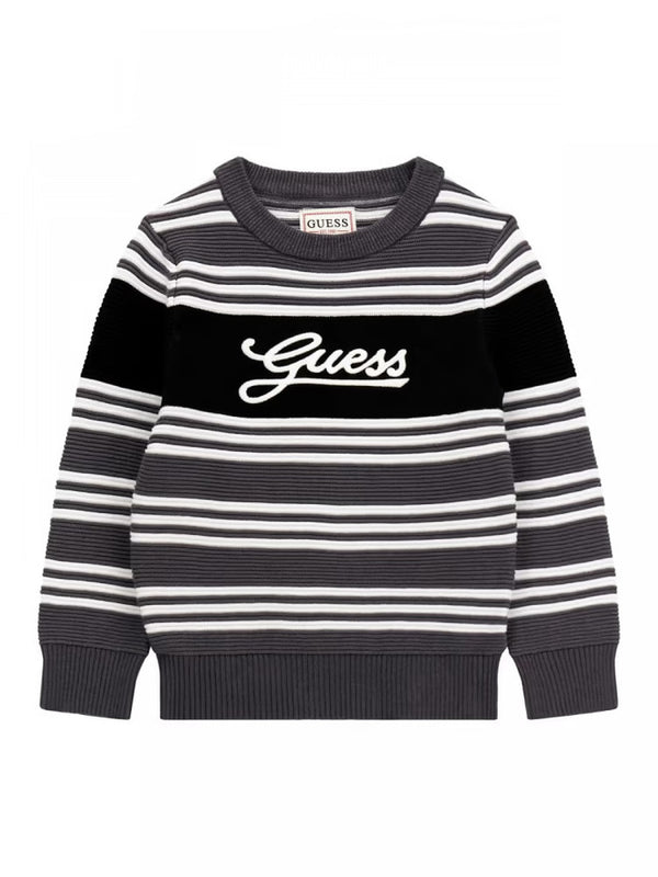 Guess Enfants Pull col rond Noir Blanc Enfants