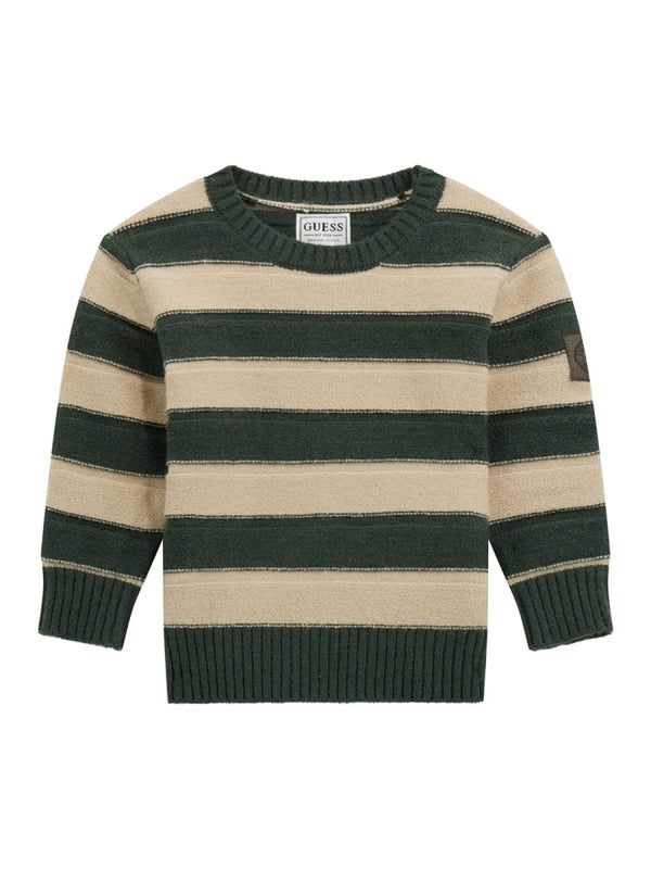 Guess Ls Pull Beige Vert Enfant