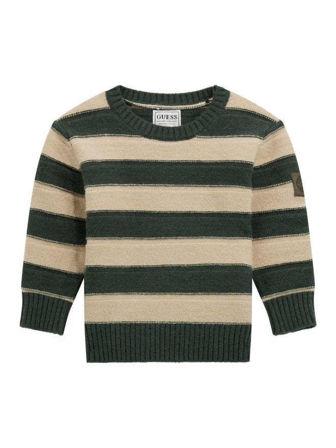 Guess Ls Pull Beige Vert Enfant