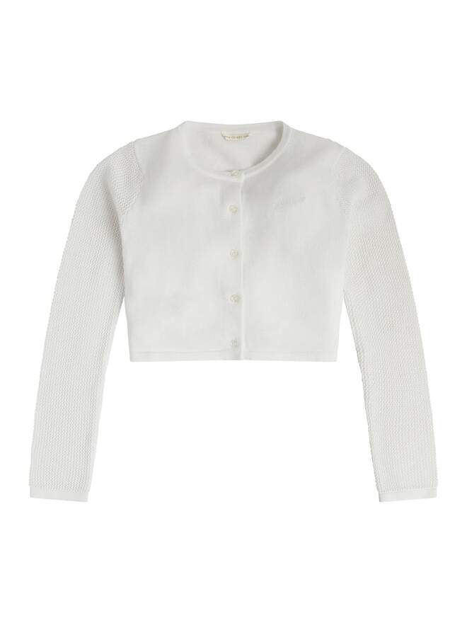 Guess Cardigan Fermeture Boutons Blanc Fille