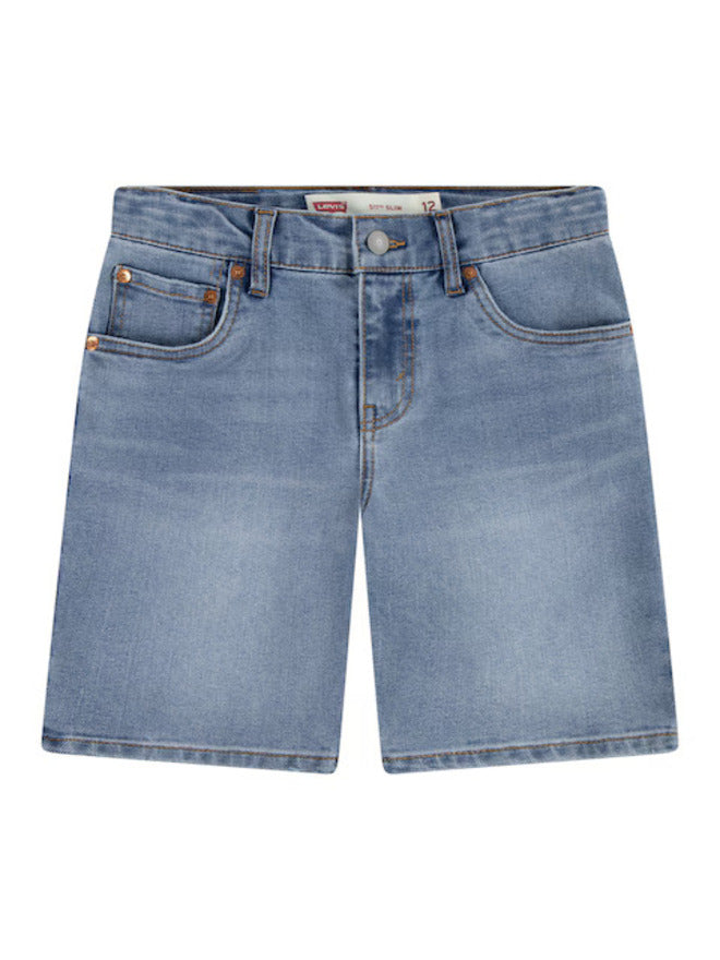 Levi's 511 Slim Fit Pantaloncini Di Jeans Light Blu Denim Bambino