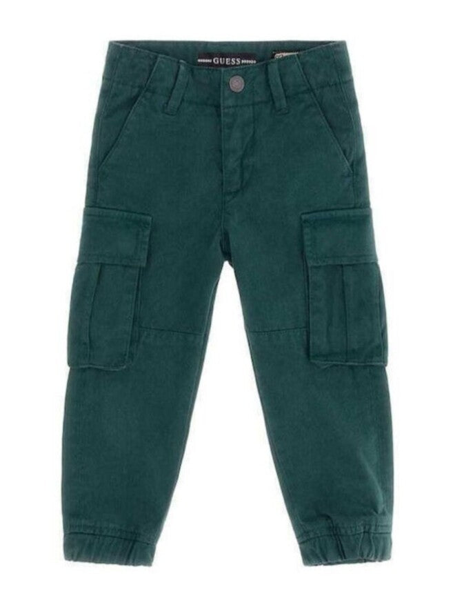 Guess Pantalon cargo vert foncé pour enfants