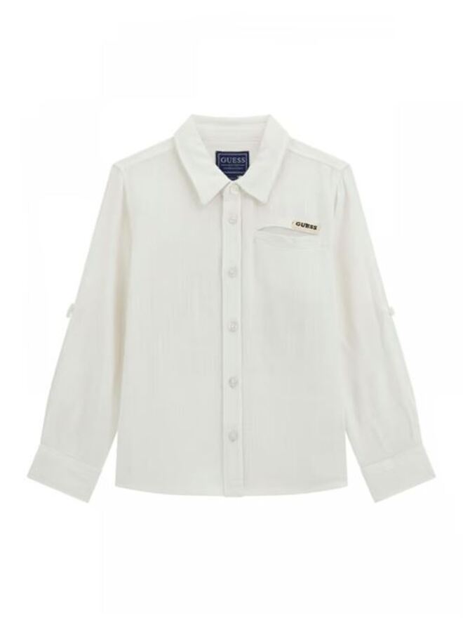 Guess Camicia in lino Bianca bambino