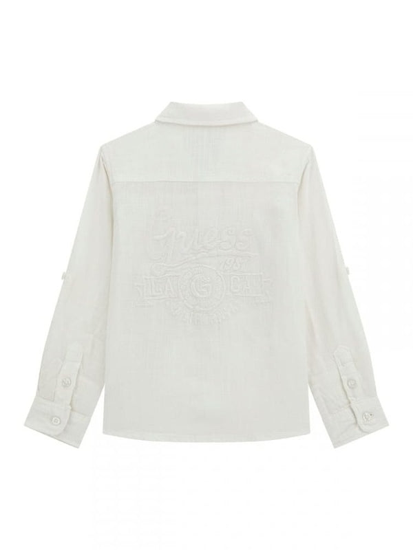 Guess Camicia in lino Bianca bambino