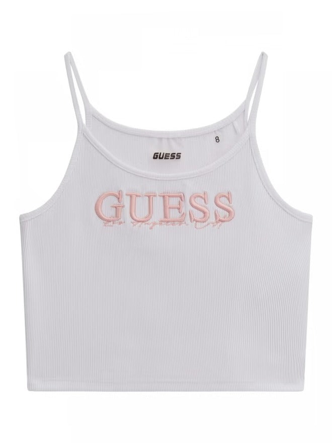 Guess Kids Débardeur Blanc Rose Enfant